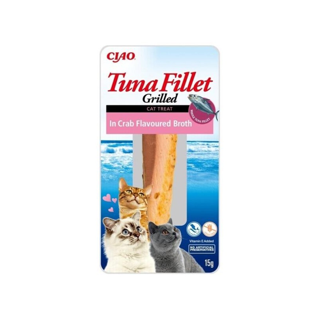 Pamlsok Inaba Churu Grilled cat Tuniak v krabom vývare 1 ks 15 g